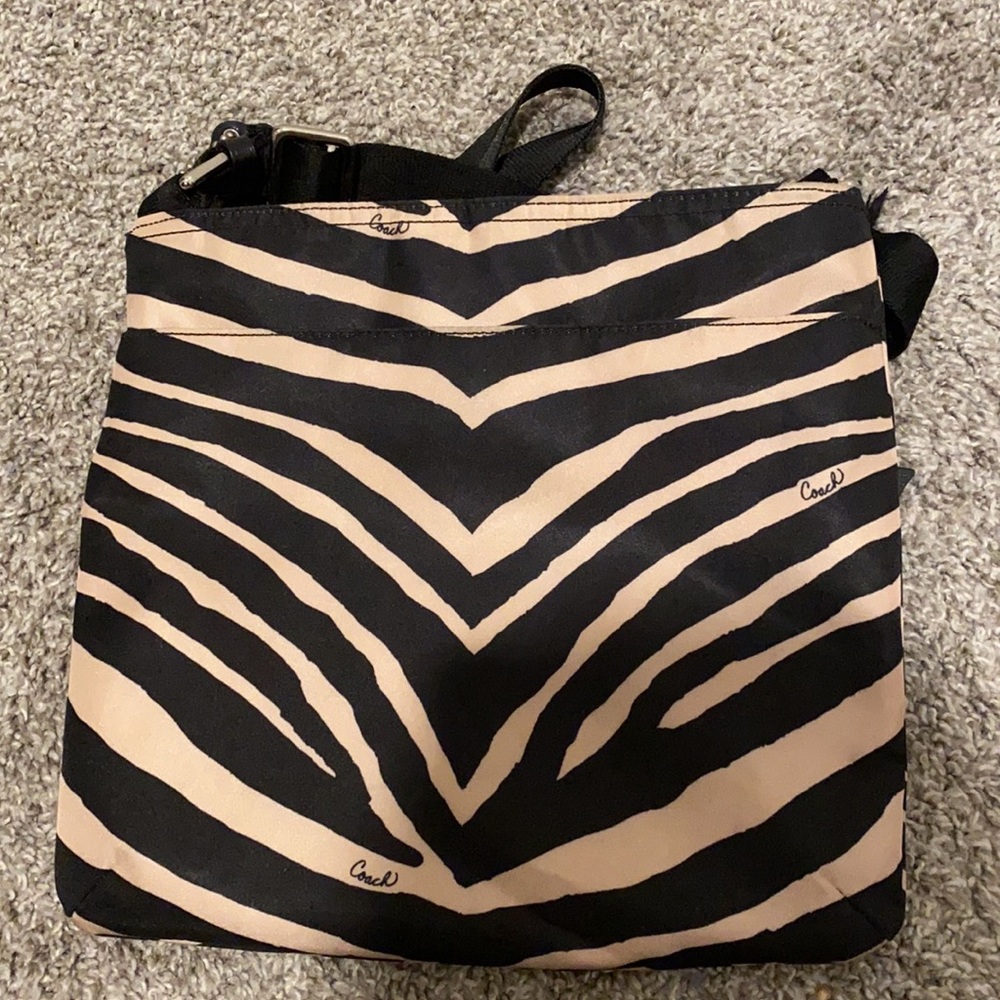 Coach Zebra Print Cross Body - Picture 2 of 3